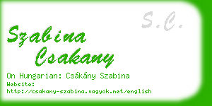szabina csakany business card