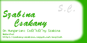 szabina csakany business card